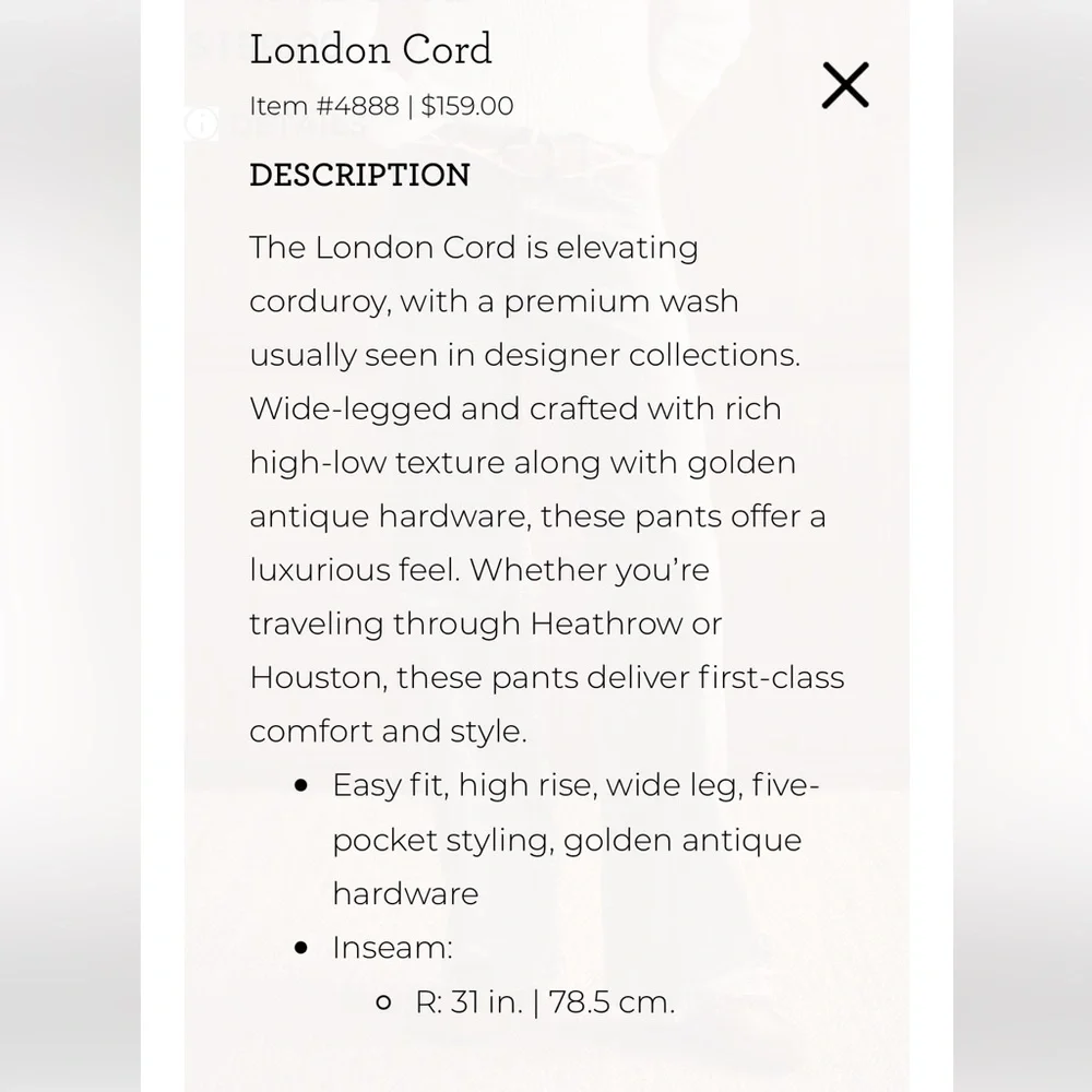 CABi London Cord jeans ,Current season, 6 - Picture 14 of 14